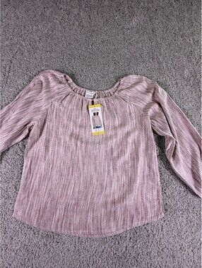 NWT Boston Traders Women’s Linen Blend Boho Blouse Size Small Mauve